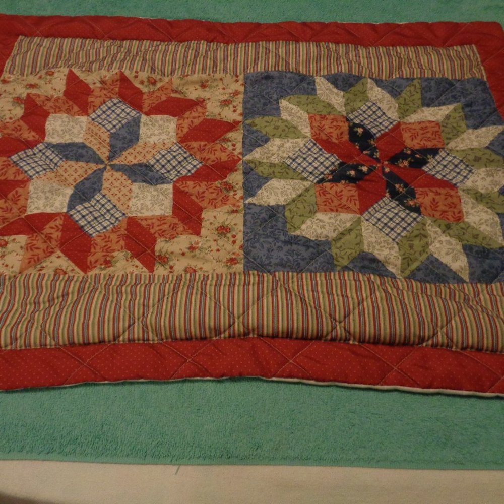 PRAIRIE FARM PRETTY FAUX PATCHWORK LG PILLOW SHAM
